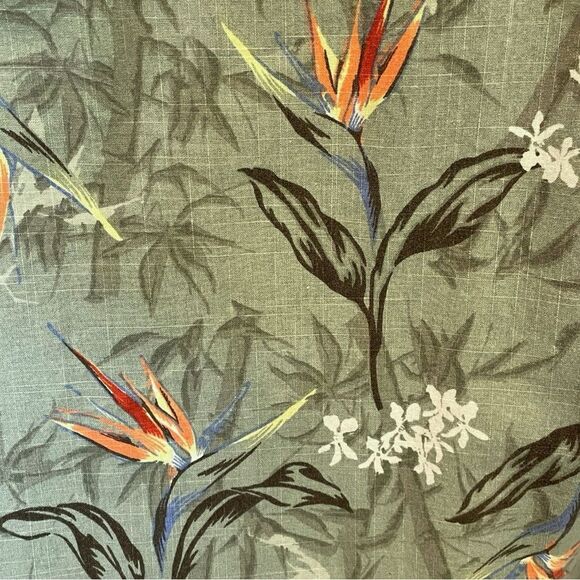 Croft & Barrow Green and Orange Casual Button Down Tropical Shirt, Size XL - Picture 8 of 8